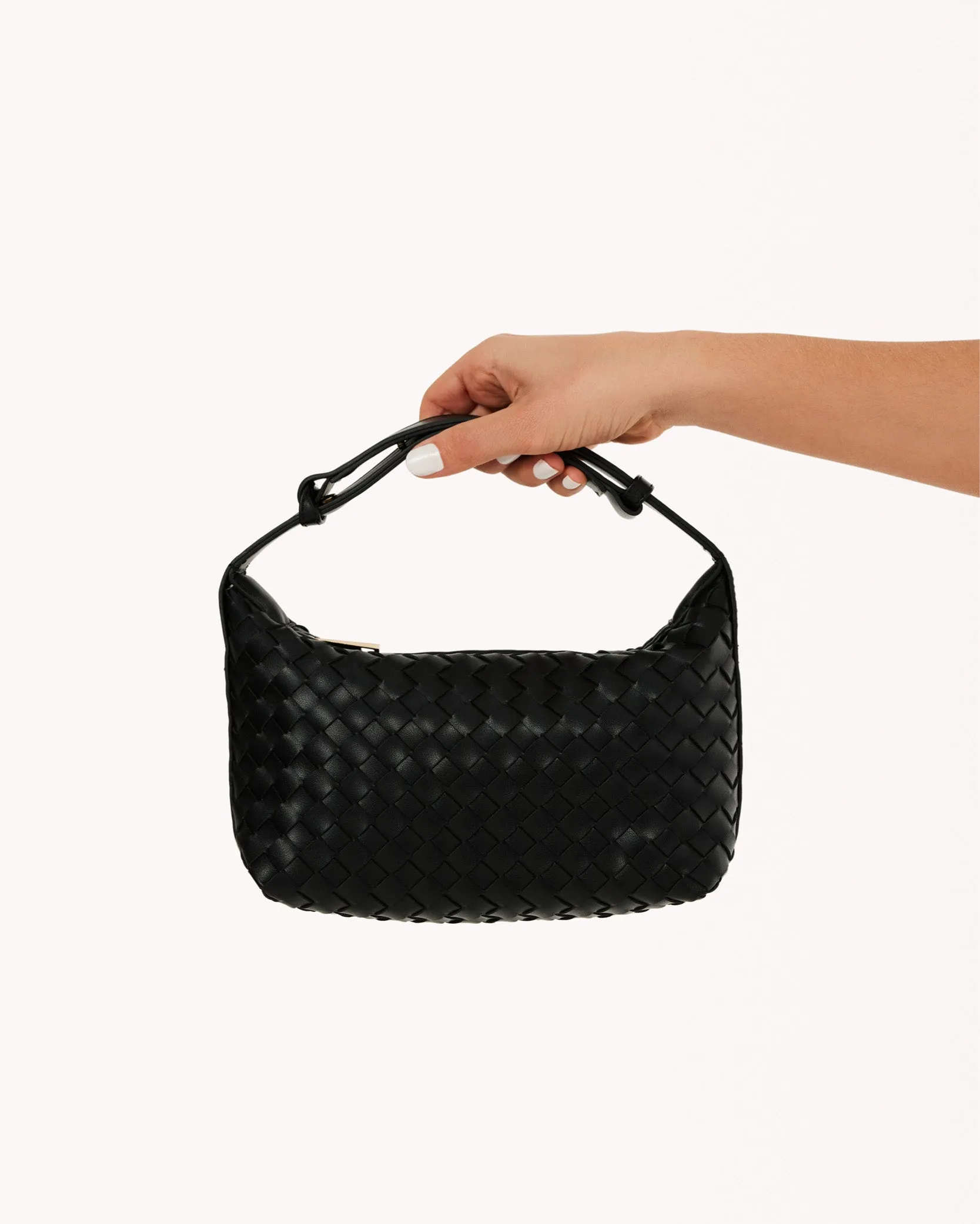 ISABELLE HANDLE BAG - BLACK