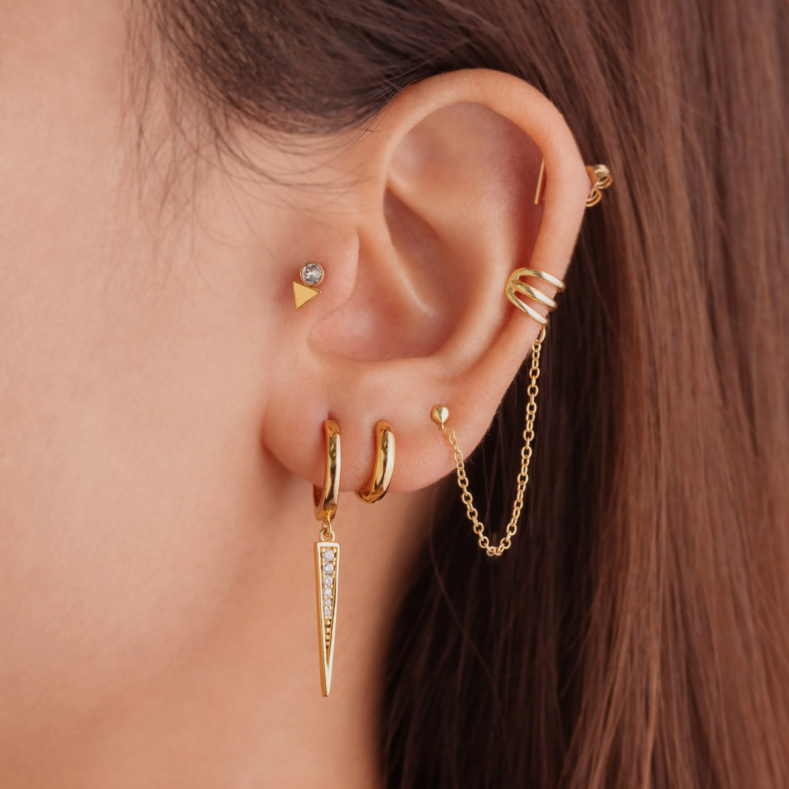 Luxe Minimal Chunky Huggie Earrings