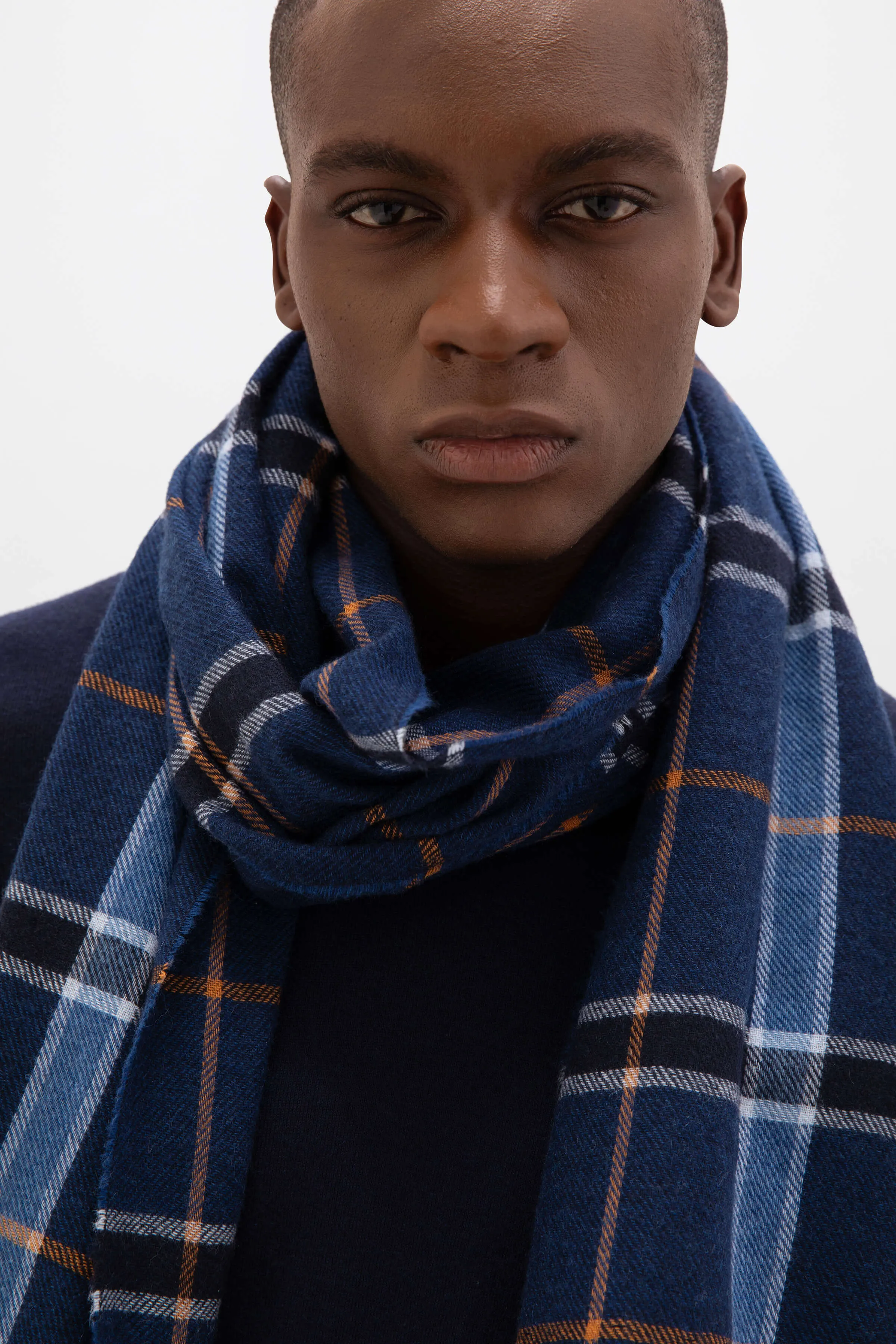 Madras Check Lightweight Cashmere Stole