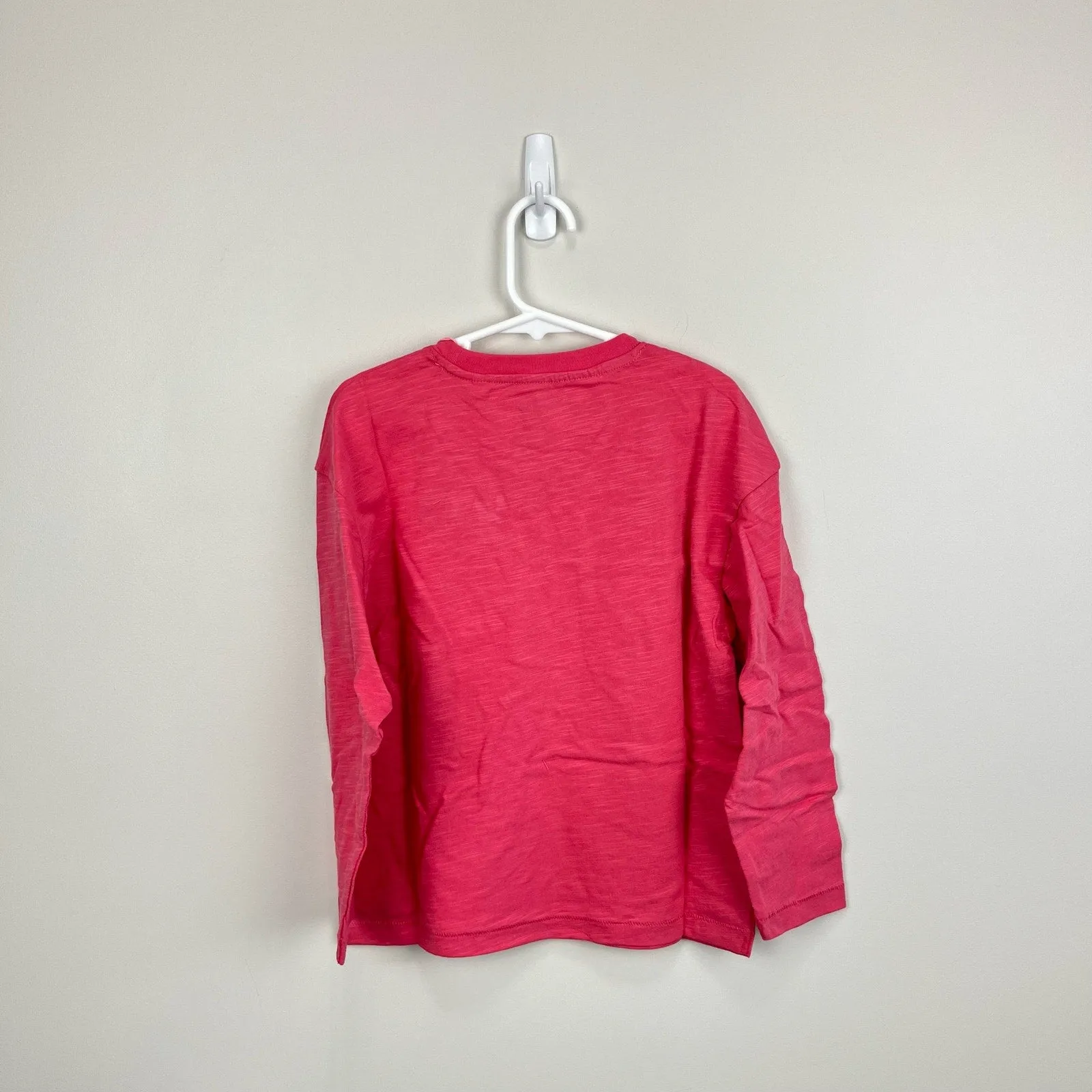 Mini Boden Embroidered Motif T-shirt Rose Red 6-7 NWT