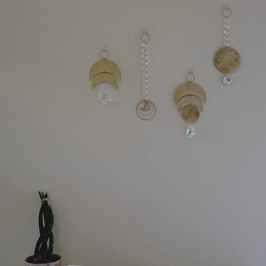 Mini crescent wall hanging sun catcher