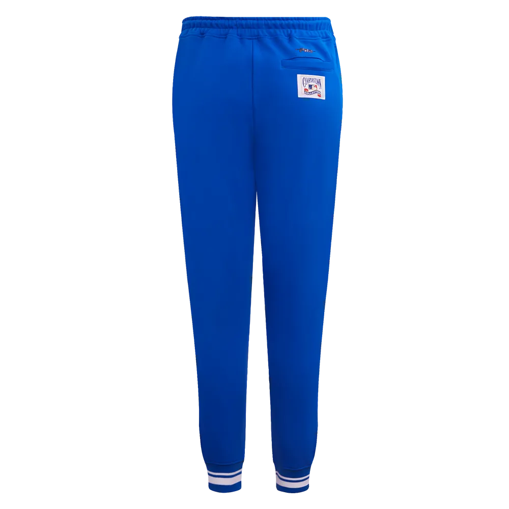 MLB ATLANTA BRAVES RETRO CLASSIC WOMEN'S RIB SWEATPANT (ROYAL BLUE/RED)