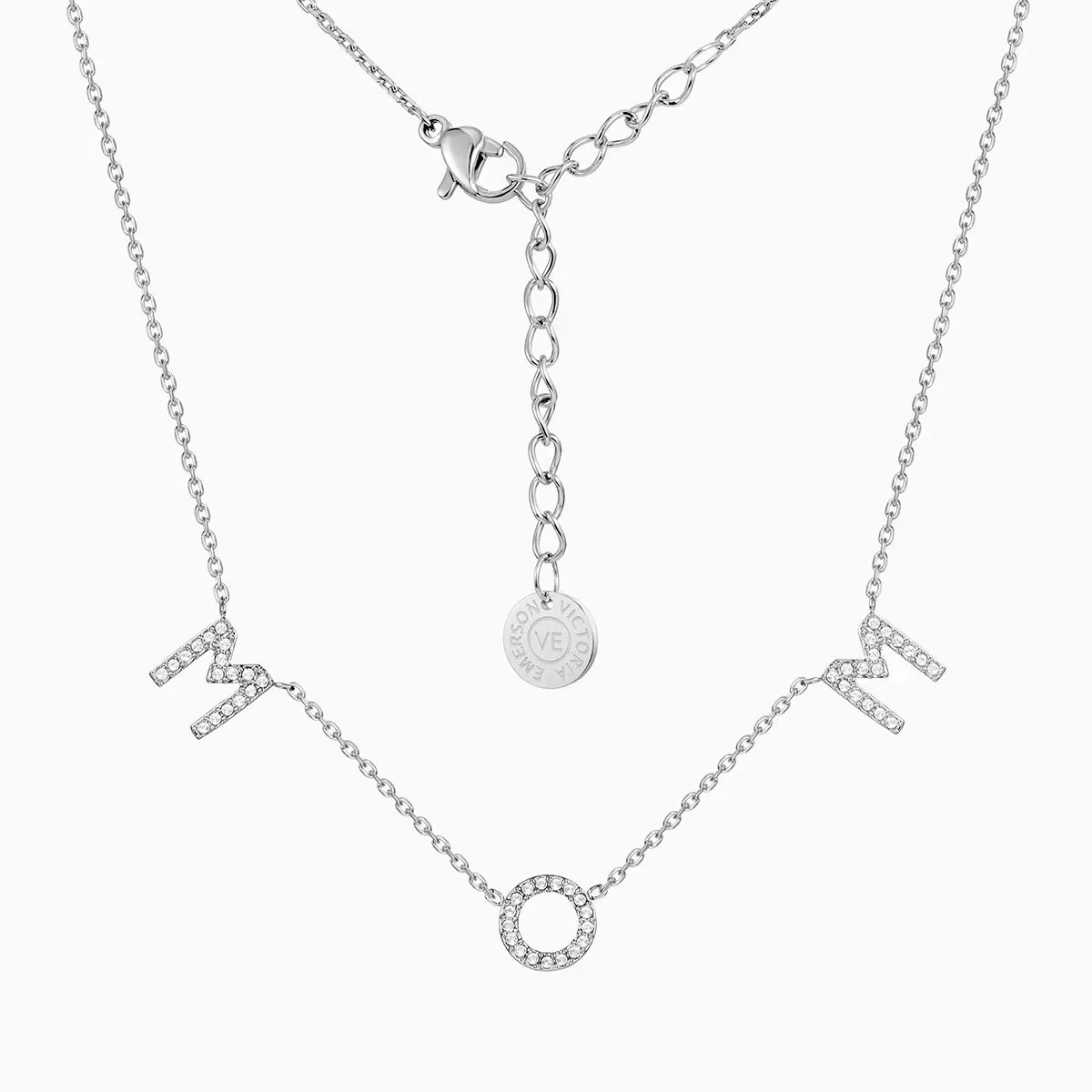 Mom Crystal Pavé Necklace