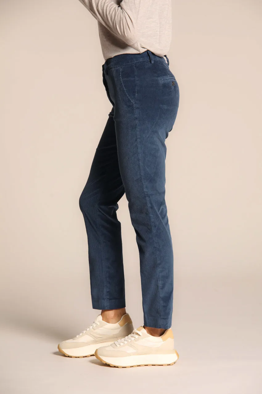 New York Slim women's chino pants in velvet corduroy slim fit