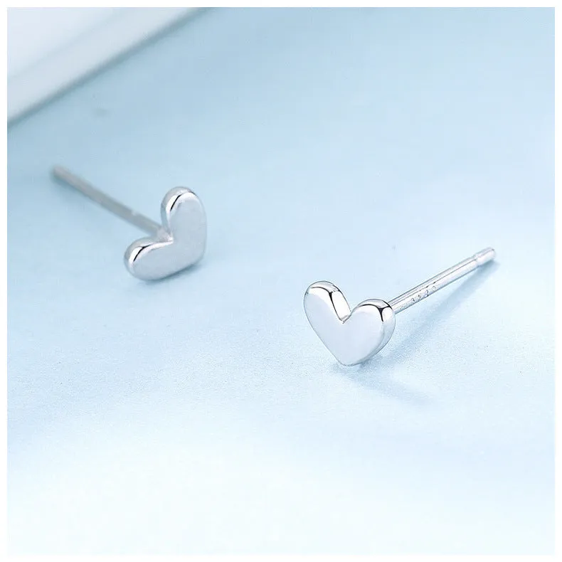 Noble Heart Stud Earrings