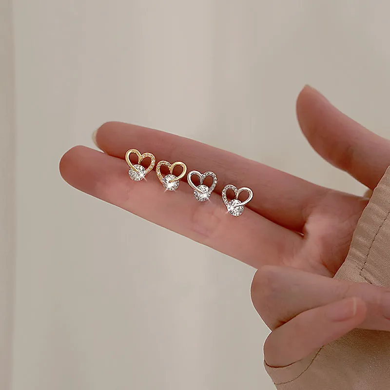 Noble Heart Stud Earrings