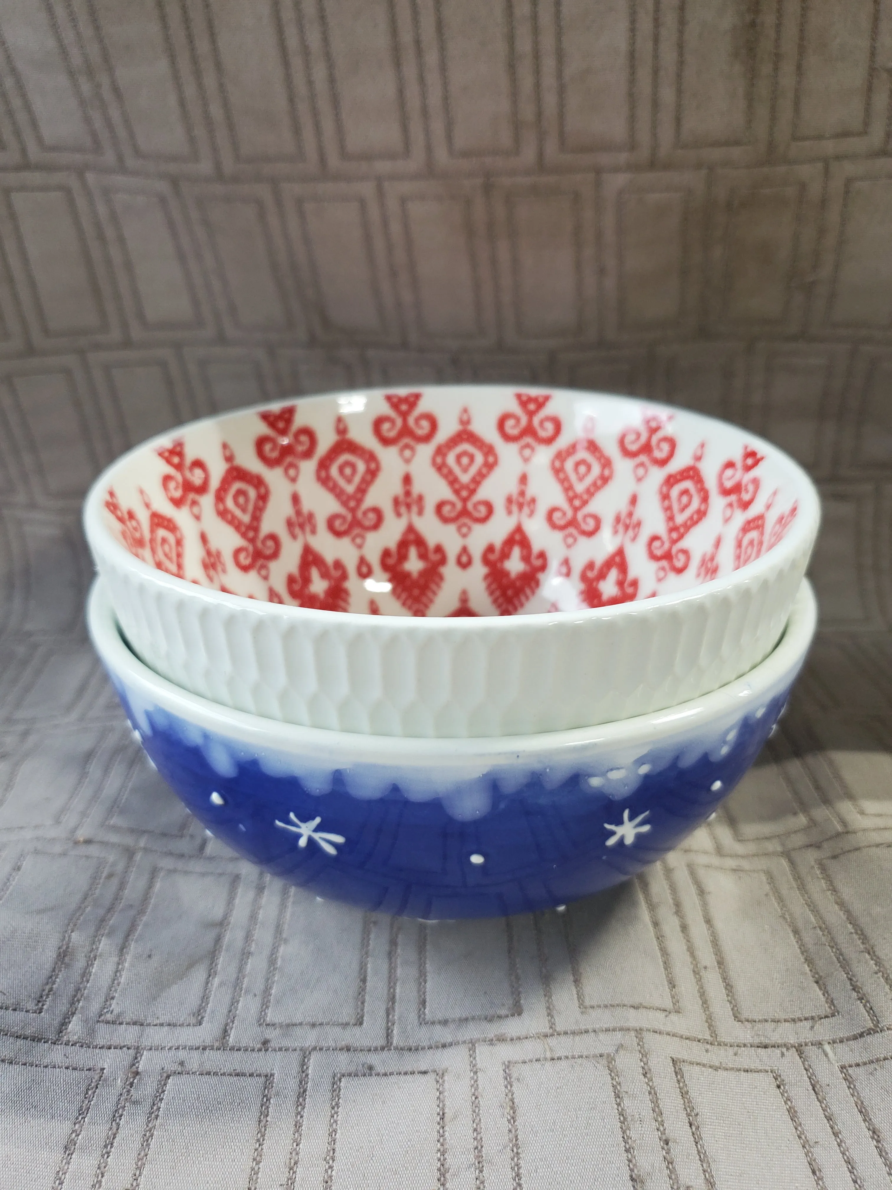 Pair of Holiday Soup Bowls