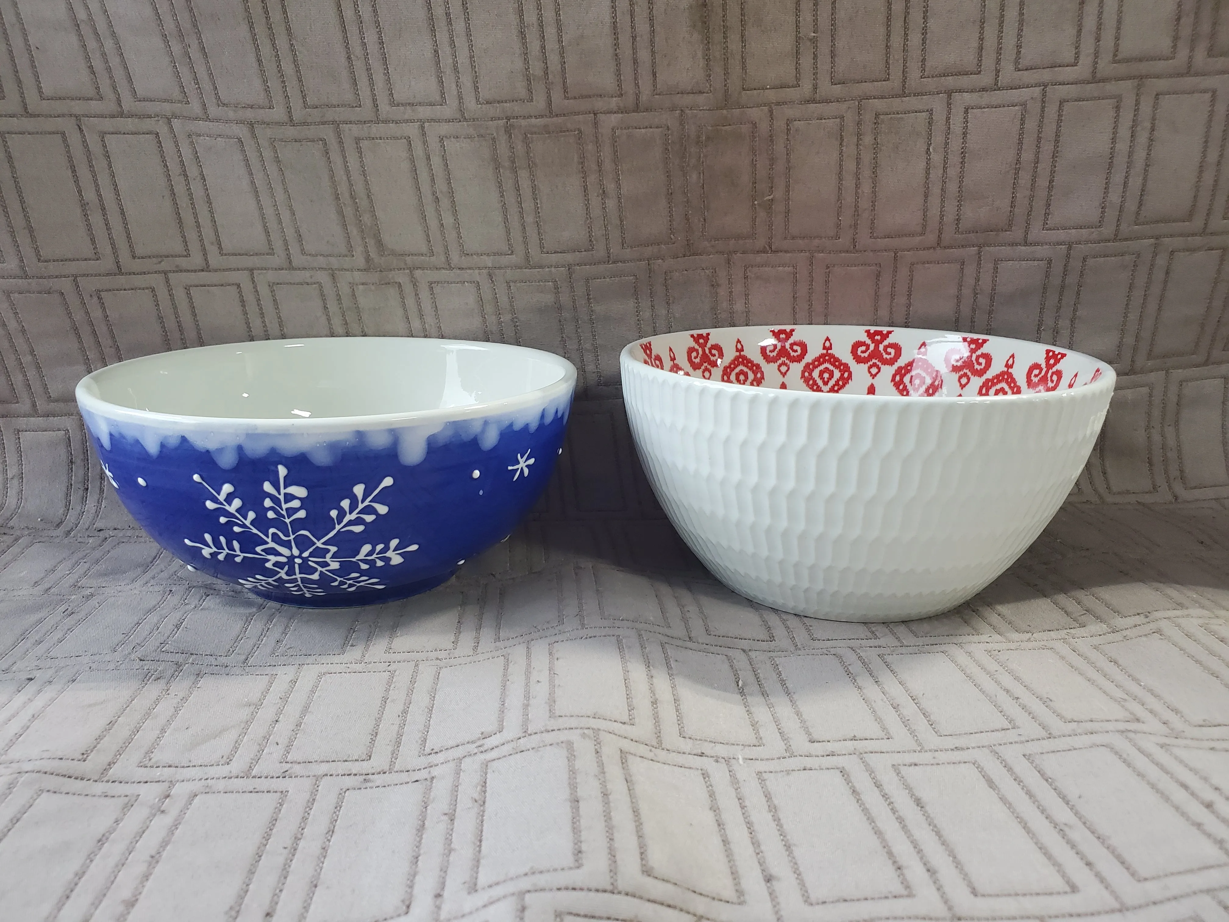 Pair of Holiday Soup Bowls