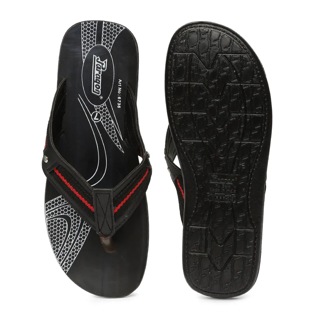 Paragon PU6736G Men Stylish Lightweight Flipflops | Comfortable with Anti skid soles | Casual & Trendy Slippers | Indoor & Outdoor