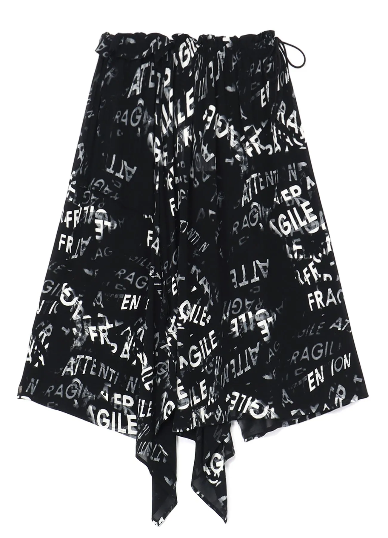 RAYON GEORGETTE ASYMMETRIC SKIRT