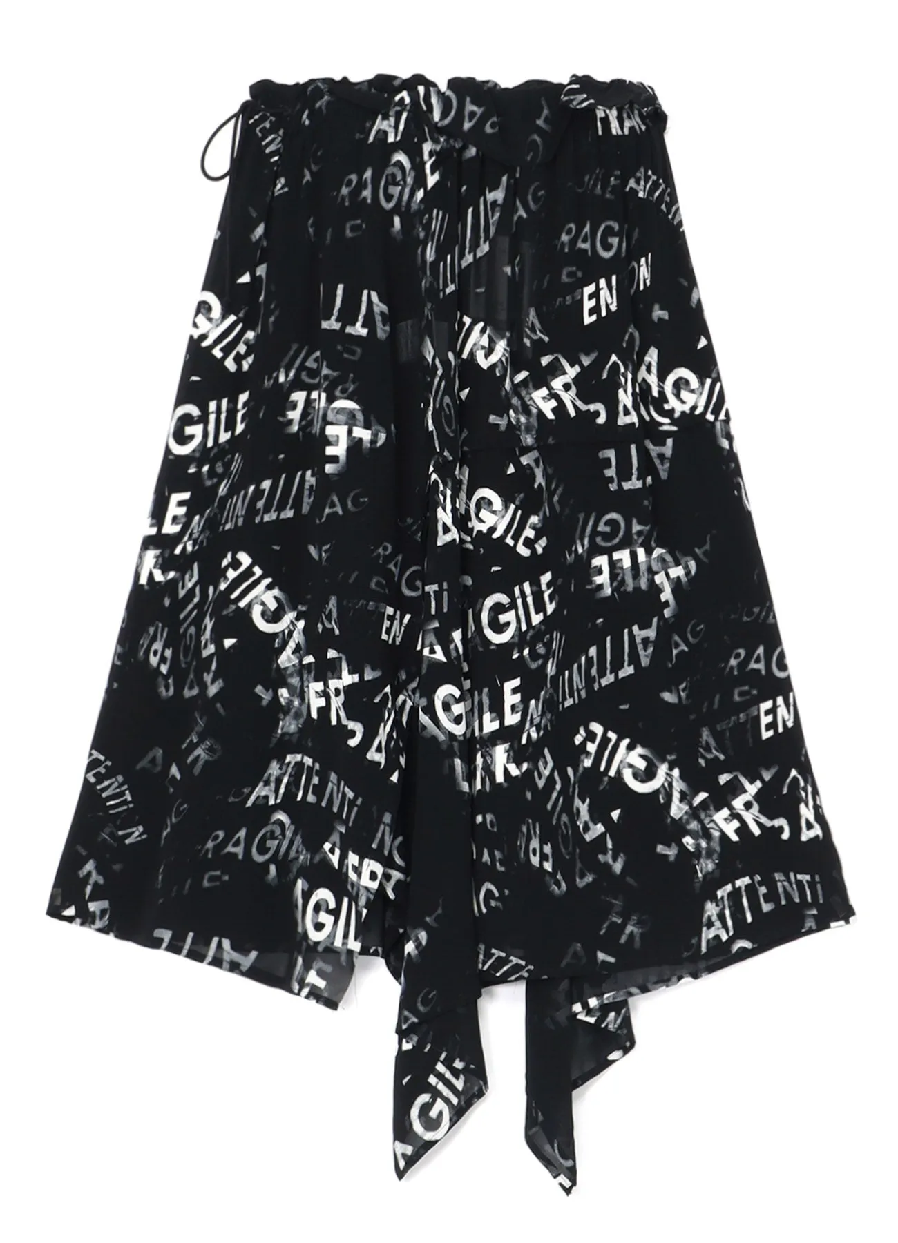 RAYON GEORGETTE ASYMMETRIC SKIRT