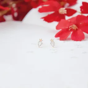 Rose Gold Fortune Carrot Earrings