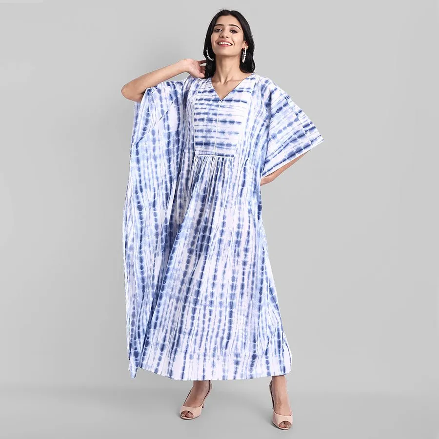 Shibori Print Cotton Kaftan