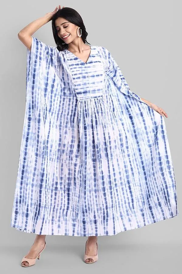 Shibori Print Cotton Kaftan