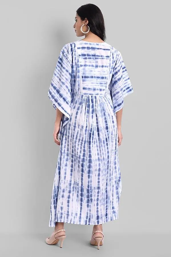 Shibori Print Cotton Kaftan