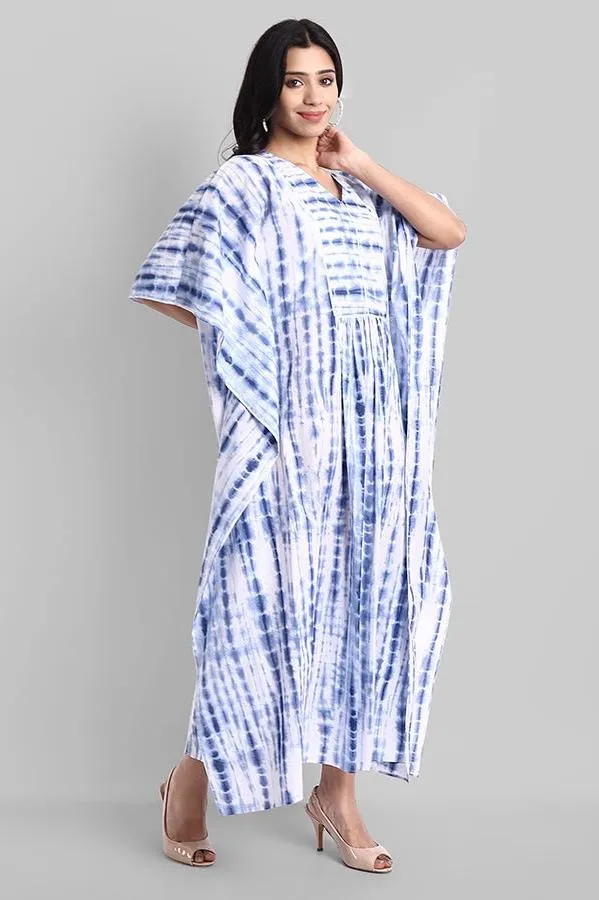 Shibori Print Cotton Kaftan