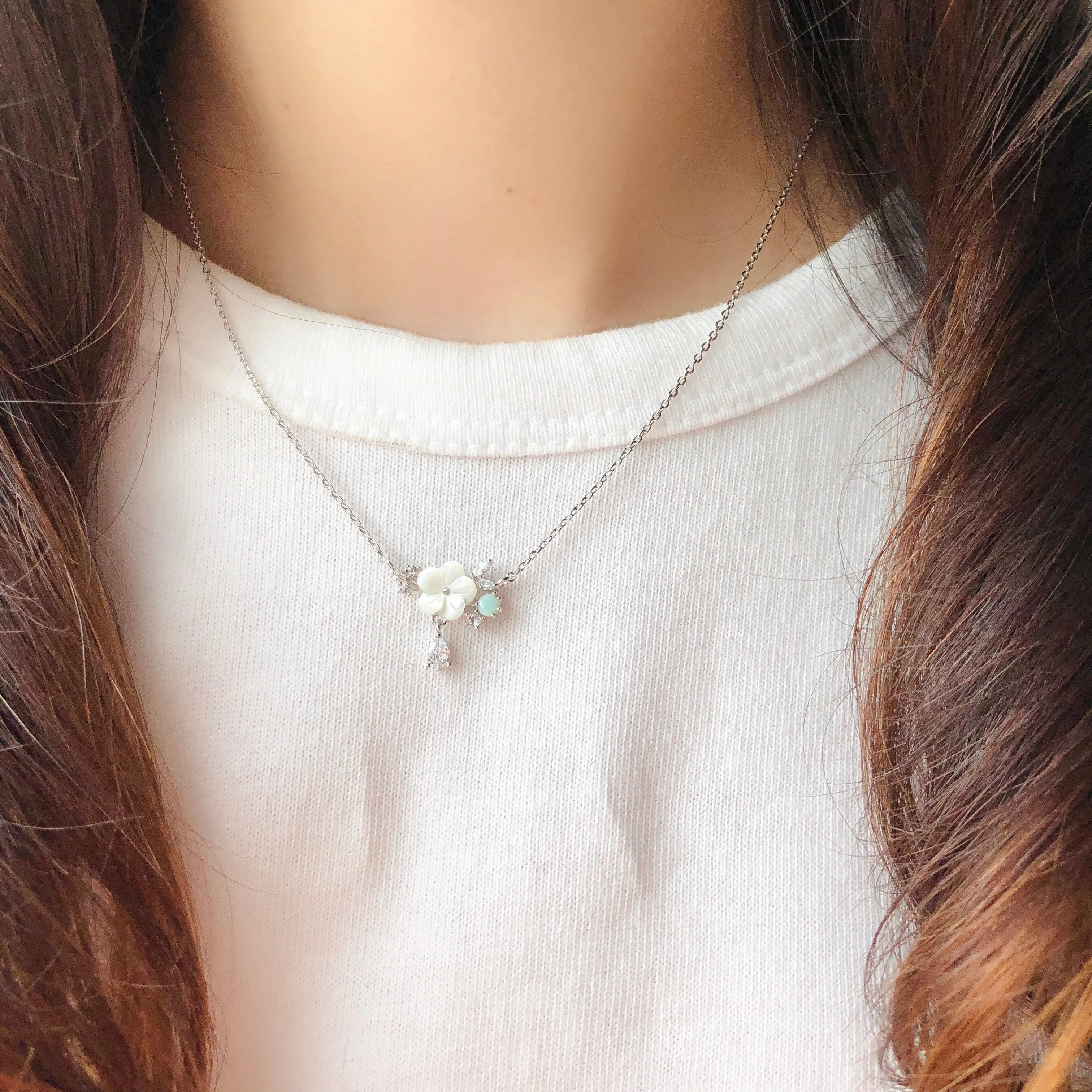 Silver Rue Necklace