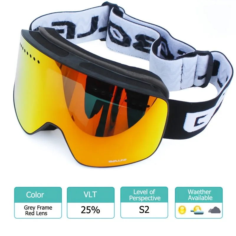 Ski Len/Ski Goggles With Magnetic Double Layer Lens, Skiing Anti-fog UV400 Snowboard Goggles For Men And Women, Outdoor Sports Ski Glasses, Eyewear