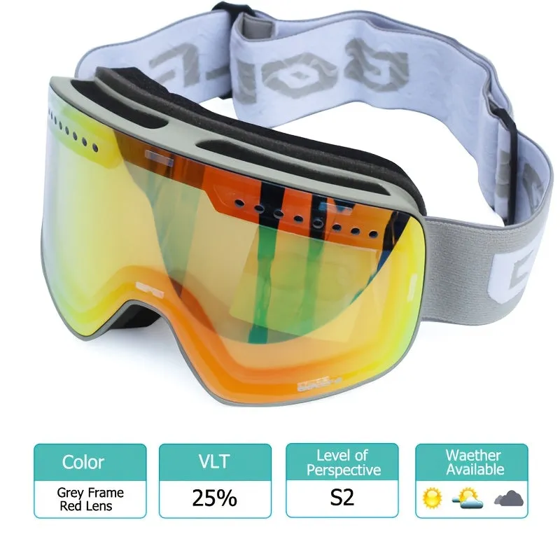 Ski Len/Ski Goggles With Magnetic Double Layer Lens, Skiing Anti-fog UV400 Snowboard Goggles For Men And Women, Outdoor Sports Ski Glasses, Eyewear