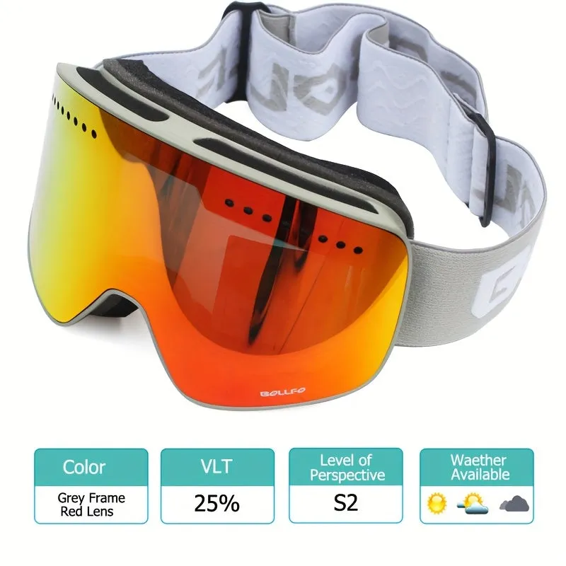 Ski Len/Ski Goggles With Magnetic Double Layer Lens, Skiing Anti-fog UV400 Snowboard Goggles For Men And Women, Outdoor Sports Ski Glasses, Eyewear