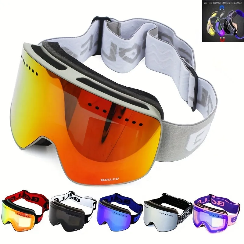 Ski Len/Ski Goggles With Magnetic Double Layer Lens, Skiing Anti-fog UV400 Snowboard Goggles For Men And Women, Outdoor Sports Ski Glasses, Eyewear