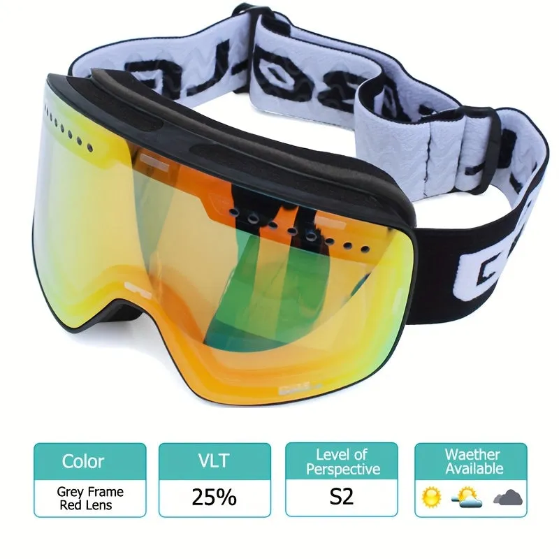 Ski Len/Ski Goggles With Magnetic Double Layer Lens, Skiing Anti-fog UV400 Snowboard Goggles For Men And Women, Outdoor Sports Ski Glasses, Eyewear