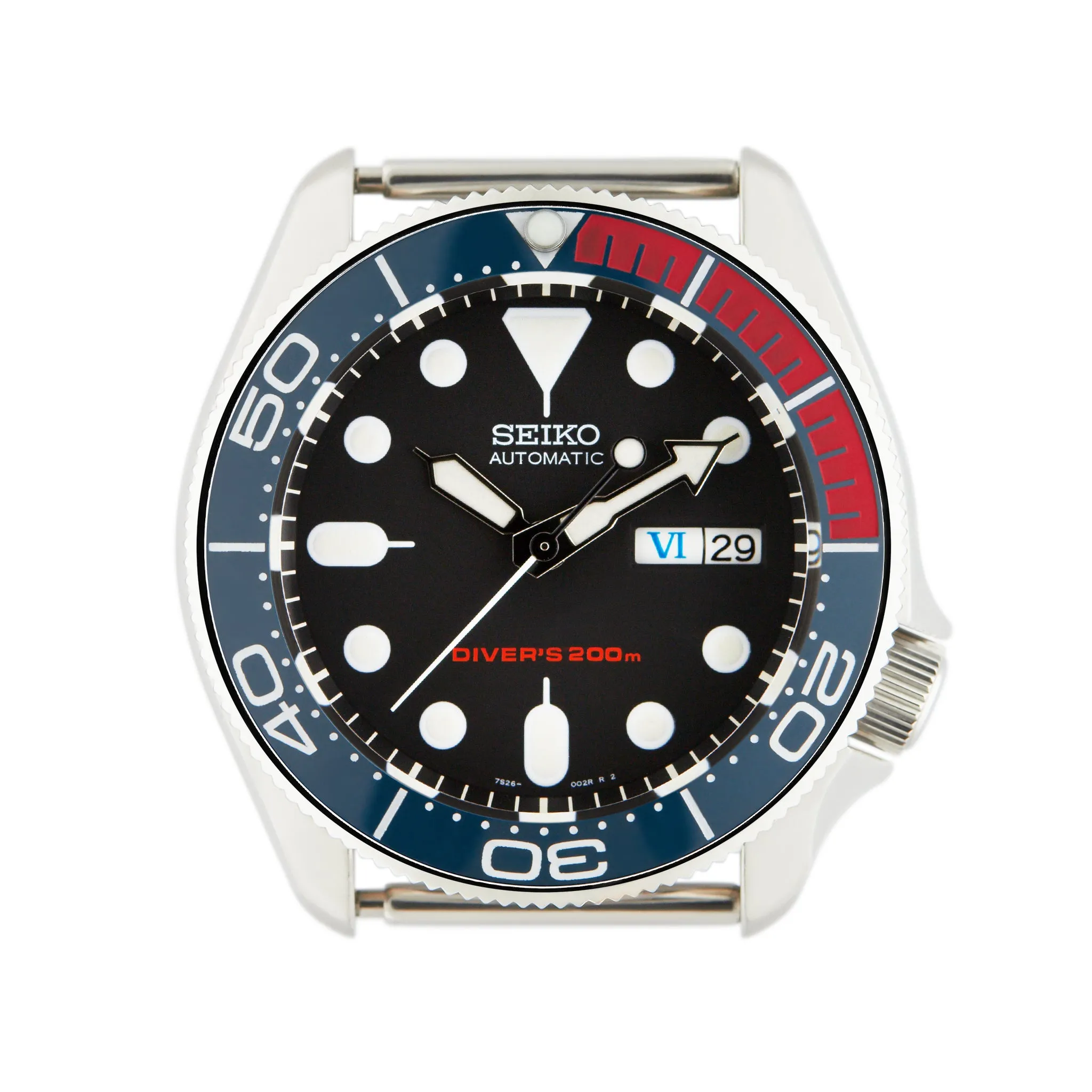 SKX007/SRPD Ceramic Bezel Insert: SMP style Blue/Red