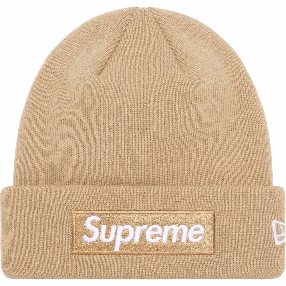 Supreme Box Logo Beanie (FW23) Dark Sand