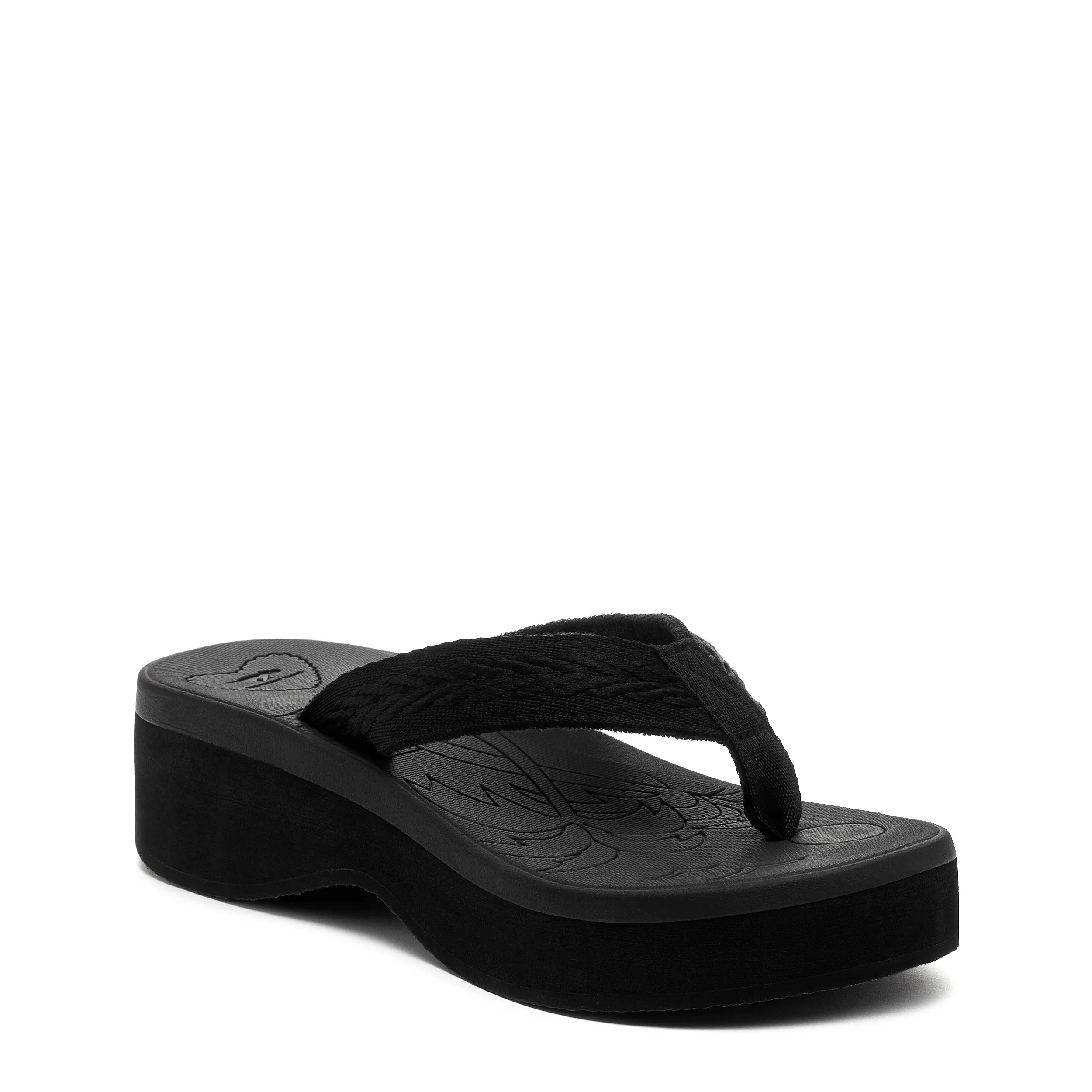 Tizzy Black Platform Flip Flop