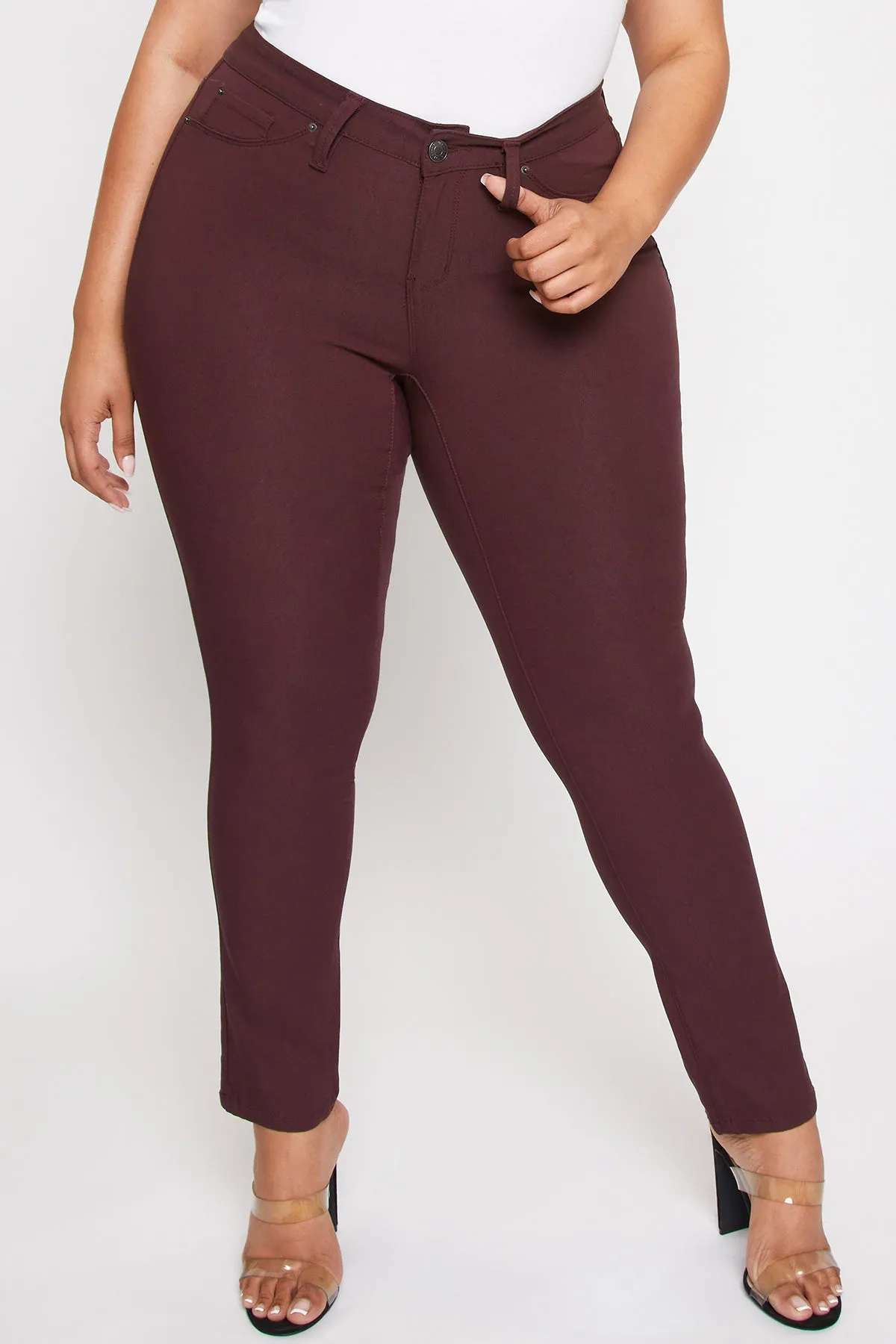 Women's Plus Size Hyperstretch Skinny Jeans, Plum