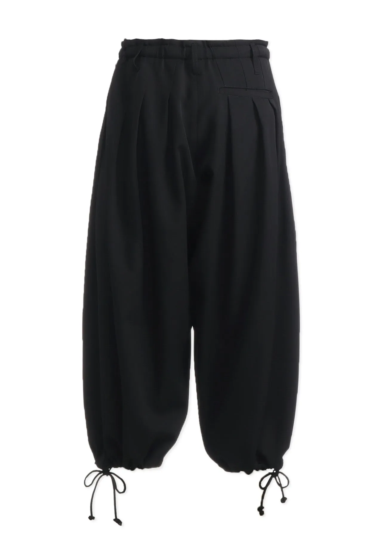 WOOL GABARDINE BALLOON PANTS