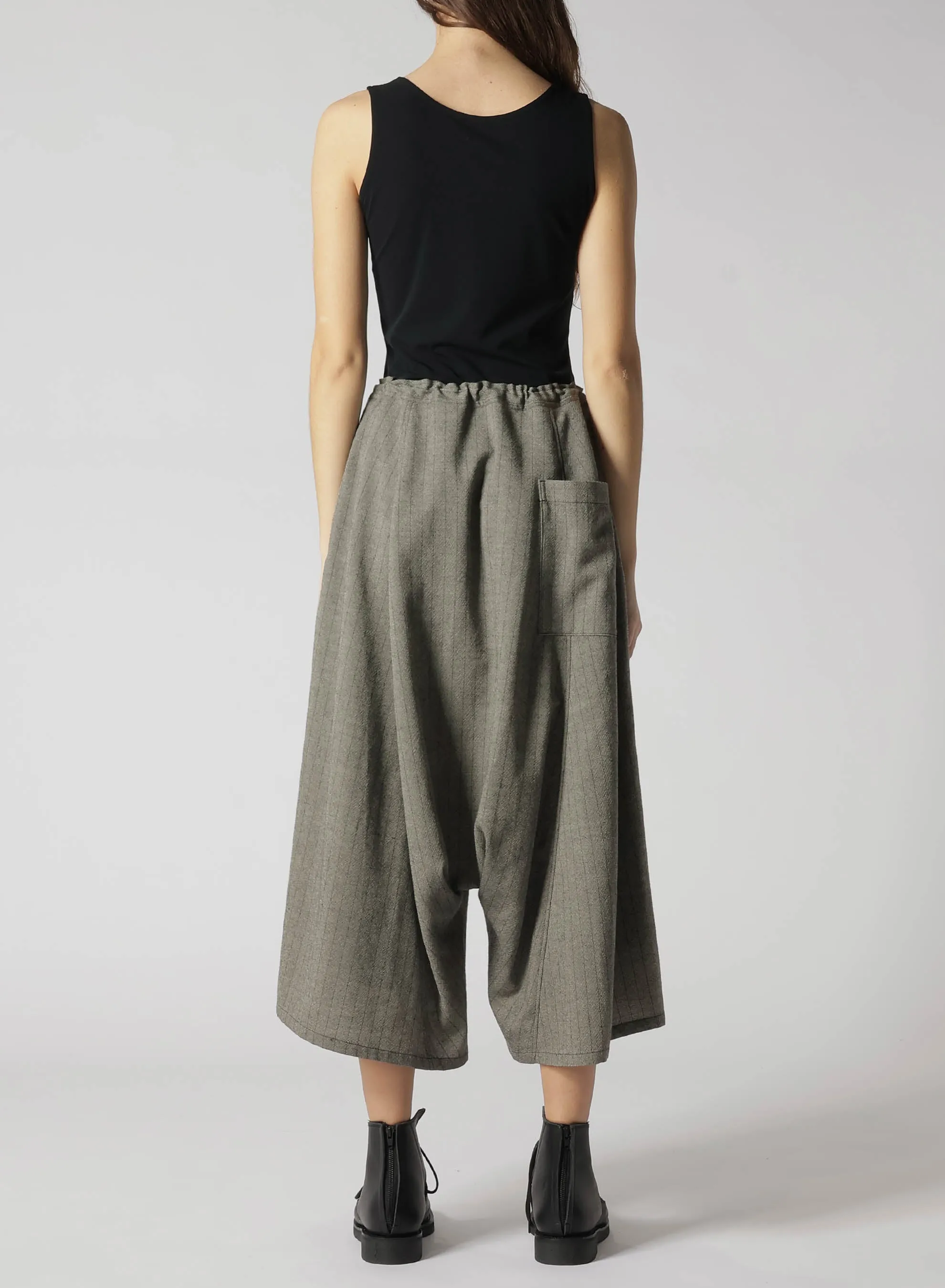 WOOL STRIPE SAROUEL PANTS