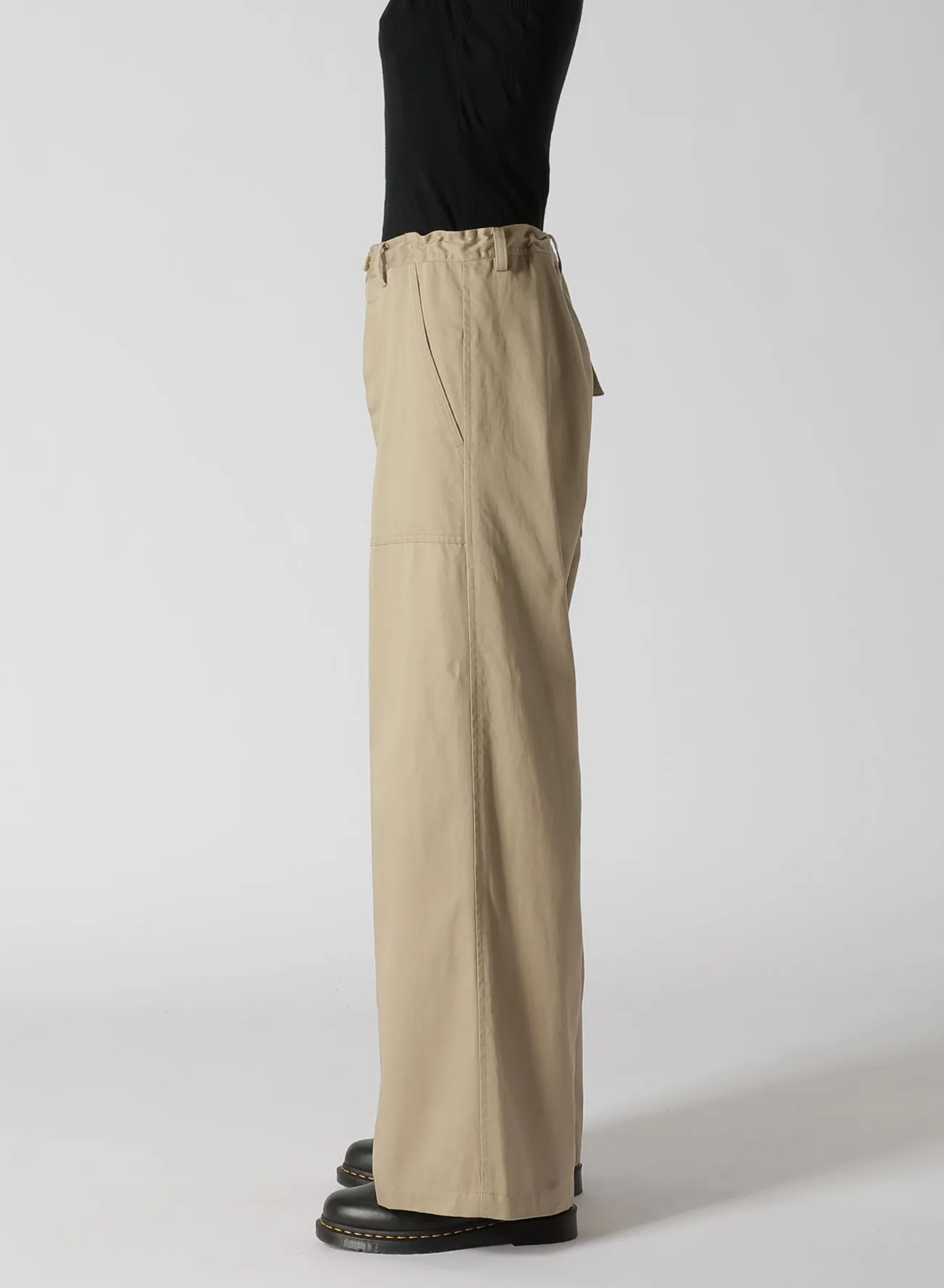 [Y's BORN PRODUCT] COTTON TWILL LONG STRAIGHT PANTS